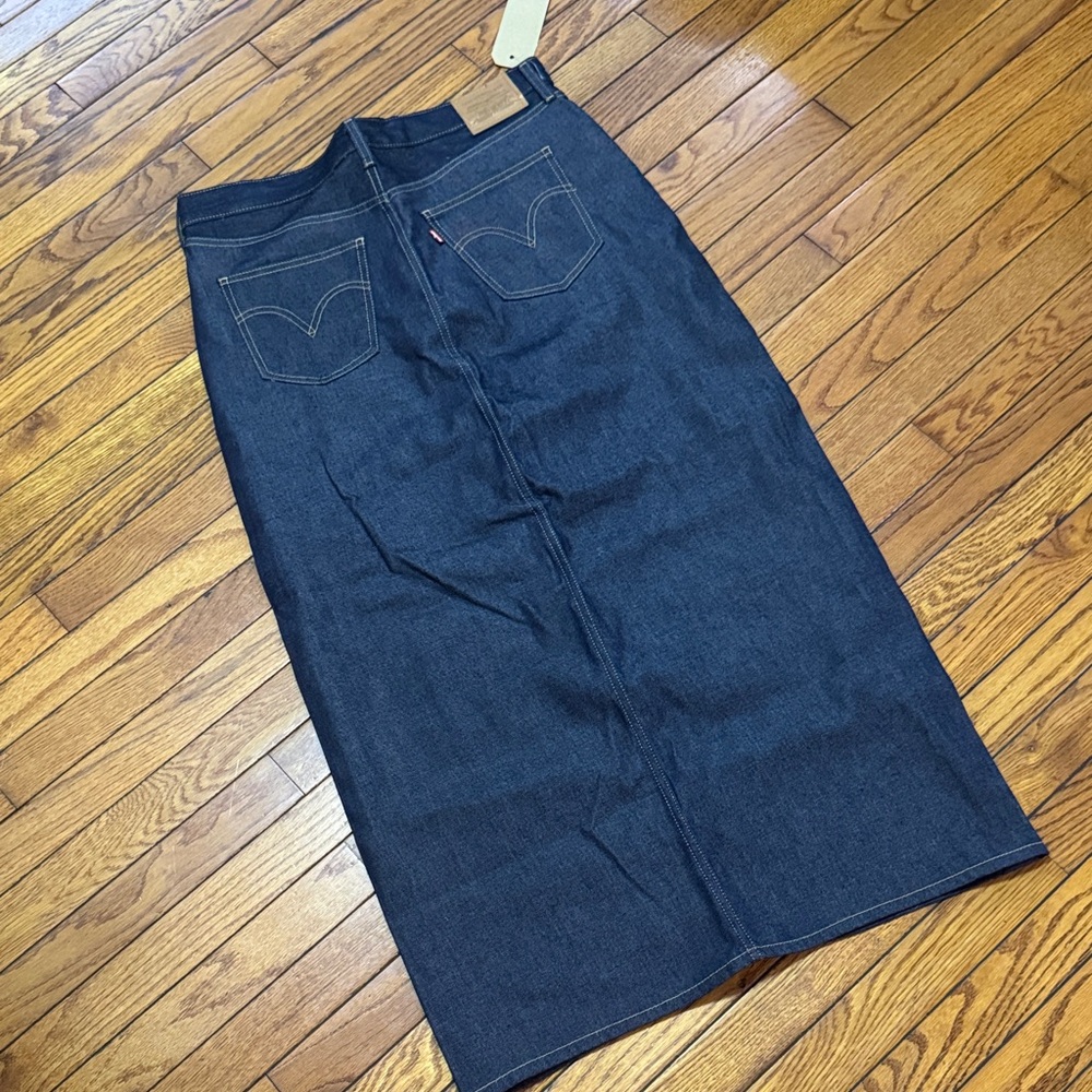 Levi's Dark Blue Denim Pencil Skirt
